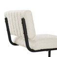 thumbnail image 6 of Counter Stool Chair, Set of 2, Ivory White, Fabric, Metal, Mid Century Bar Pub Cafe Bistro Dining Kitchen Hospitality Restaurant, Modern Contemporary HB34856, 6 of 11