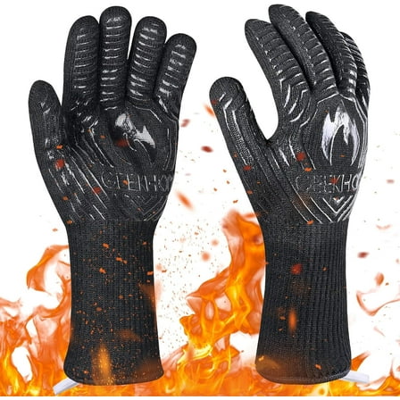 Weber 13 Inch Silicone Grill Gloves, Heat Resistant and EN407 Certified