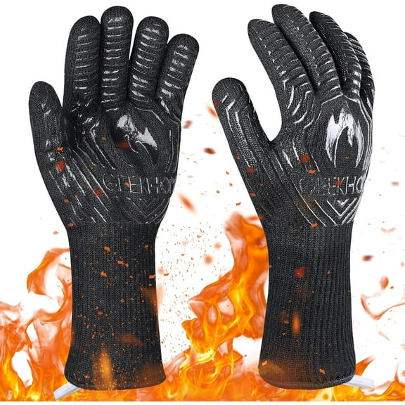 Weber 13 Inch Silicone Grill Gloves, Heat Resistant and EN407 Certified