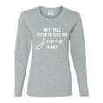 thumbnail image 2 of Wild Bobby Why Y'all Tryin' to Test the Jesus in Me? Inspirational/Christian Women Graphic Long Sleeve Tee, Heather Grey, Small, 2 of 5