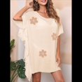 thumbnail image 4 of Traje de Baño de Playa Holgado y con Volantes de Color Liso para Mujer Albaricoque Talla Única, 4 of 8