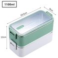 thumbnail image 5 of Lunchbox 1100ml Double Layer Stainless Steel Lunch Box Stainless Steel Microwave Lunch Box Microwave Oven Student Storage Contene Blue, 5 of 5