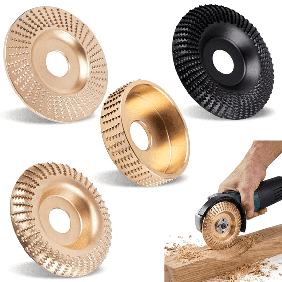 Angle Grinder Cutting Disc, Wood Grinding Disc, Angle Grinder Polishing Pad,5 Pack Wood Carving Disc Set, Wood Shaping Grinding Wheel Attachments for Angle Grinder, Woodworking Sanding & Shaping Tool