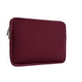 thumbnail image 2 of Mosiso Water Repellent Lycra Sleeve Bag Cover for 15-15.6 Inch MacBook Pro, Notebook Computer with Small Case,  Wine Red, 2 of 5
