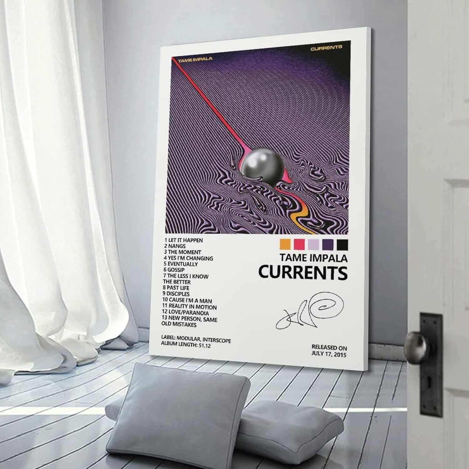LAICAIW Tame Impala Poster Currents Album Cover Poster for Bedroom