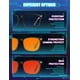 thumbnail image 5 of Gafas para dormir TIJN, azul y verde, que bloquean la luz, lentes rojas, 5 of 7