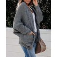 thumbnail image 4 of Knit sweater Casual sweater jacket with twisted knit sleeves, 4 of 4