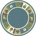 thumbnail image 1 of Joy Carpets 1538H-02 Seeing Spots Soft 5 ft.4 in. Round  WearOn Nylon Machine Tufted- Cut Pile Just for Kids Rug, 1 of 1