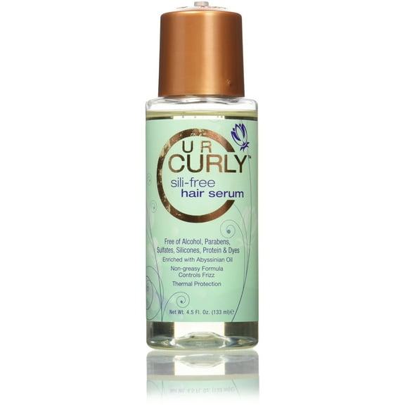 U R Curly Sili-Free Hair Serum Controls frizz, thermal protection 4.5 oz{{name}