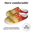 thumbnail image 6 of Lsque Red Gold Glitter Pattern Womens Comfort Cotton on Scuff With Memory Foam and Anti-skid Sole Slipper-44/45, 6 of 7