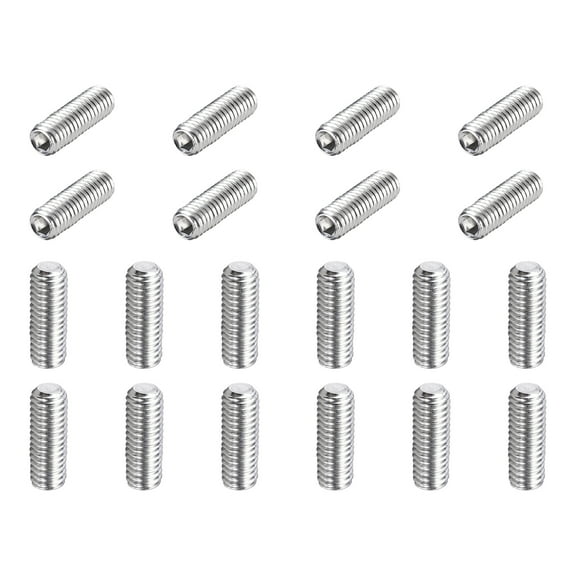 20 Pcs M6-1 x 14mm Grub Screws, 304 Stainless Steel Cup Point Allen Head Screws Internal Hex Socket Drive
