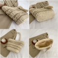 thumbnail image 5 of Bolso de mano informal GEEK de gran capacidad tejido de paja para mujer, bolso de hombro para playa, vacaciones de verano, diseño hueco de lujo a la moda, bolso de mano femenino, 5 of 5