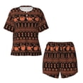 thumbnail image 4 of Lsque Vintage Pumpkin Pattern Women's Short-Sleeved Pajama Set - 2 Piece Soft and Lightweight Sleepwear Set-3X-Large, 4 of 9
