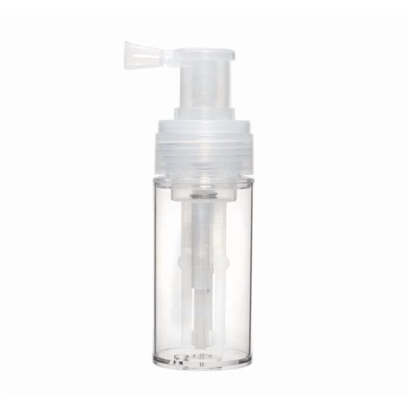 Duehut Botella pulverizadora de polvo de 110 ml Botella pulverizadora de viaje desmontable portátil Botellas pulverizadoras de polvo de plástico Contenedor Botella de cosméticos PET Aplicador de fibra