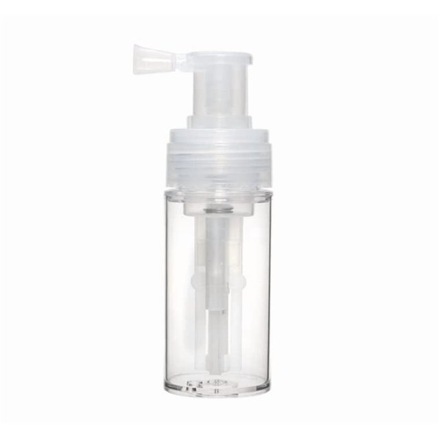 Duehut Botella pulverizadora de polvo de 110 ml Botella pulverizadora de viaje desmontable portátil Botellas pulverizadoras de polvo de plástico Contenedor Botella de cosméticos PET Aplicador de fibra