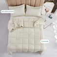 thumbnail image 2 of All Season Camel 3 Piece Queen Size Down Alternative Comforter Set with Corner Tabs, 2 of 8