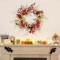 thumbnail image 2 of Christmas Decorative Wreath – 18-Inch Artificial Garland with Winter Berries, Holly Leaves & Spruce for Front Door, Fireplace & Holiday Decor, 2 of 5