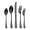 Black, variant on Dengmore Cutlery Set 20PCS Stainless Steel 4 person Set Fork Spoon Cutlery Set Modern Design With Smooth Edges Rose Gold