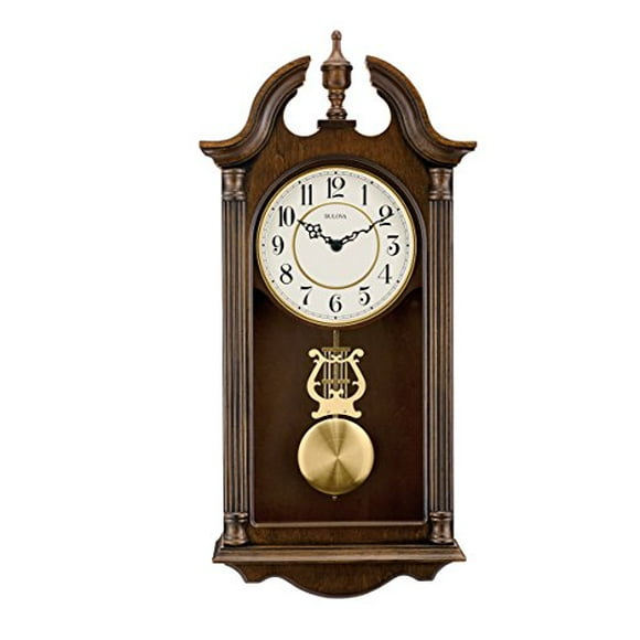 Bulova C1517 Saybrook Wall Clock, Brown Cherry