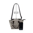 thumbnail image 5 of Single Shoulder Bag Rivet Bag 7.48×7.48×3.94in Removable Shoulder Belt Can Be Held Or Diagonal Across A Variety Of Matching Styles Zebra Skin Print Style Saddlebrown_4, 5 of 6