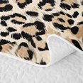 thumbnail image 5 of Erosebridal Brown Cheetah Print Bed Spread Queen for Boys Girls, Leopard Wildlife Queen Coverlet Set, 3pcs, 5 of 7