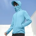 thumbnail image 4 of Fishing Shirts for Men, Mens Hooded Sun Shirt with Mask Long Sleeve UPF 50+ Rash Guards Cooling Lightweight Hoodies Athletic Stretch Quick Dry Top Hiking Swimming Running UV Protection Shirts, 4 of 6