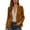Brown, variant on Womens Suede Like Blazer Jacket Two Button Tailored Fit Lapel Collar Long Sleeve Structured Casual Office Outerwear Brown 2XL