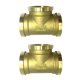thumbnail image 1 of 2 piezas de latón de metal completo en apariencia de T rosca 11/4 "adaptador de tubería shamjiam Adaptador de rosca de latón de 3 vías, 1 of 8
