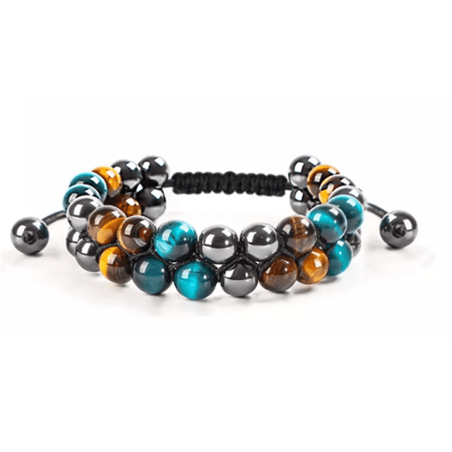 Buena Suerte Pulsera Joyeria Wünd Obsidiana Hematita Ojo De Tigre