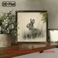 thumbnail image 5 of 1pc Vintage Rabbit Sketch Wood Framed Sign, 8x8 Inch, Inspirational Wall Art, Composite Wood, Multipurpose Home Decor, No Electricity Needed, Ideal Gift for Family and Friends, Rabbit Deco, 5 of 9