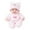 Pink, variant on JOGZMZ Toys, 20cm Reborn Doll Simulation Pacifier Baby Bib Change Soft Rubber Toy Gift