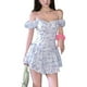thumbnail image 2 of Vestido de manga corta para mujer, mini vestido de manga corta, vestido de una pieza, vestido de verano para mujer, instalación sin esfuerzo, 2 of 8