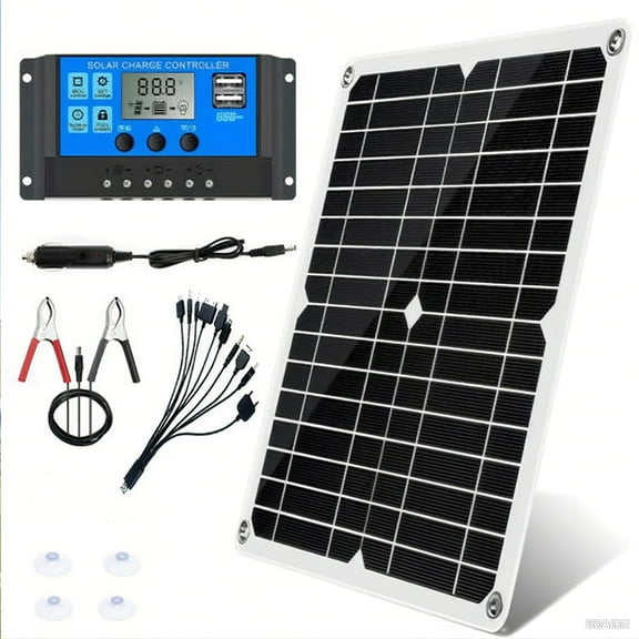 20W Solar Panel Kit for RV/Camping/Home - Waterproof Monocrystalline with 10A Controller