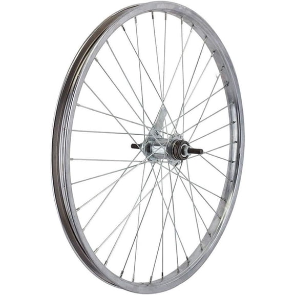 Wheel Master Rear Wheel with Coaster Brake, 24 x 1.75, 36H, Steel, Bolt On, Silver