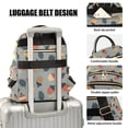 thumbnail image 3 of FORMRS Mini Backpack Purse for Women Travel Daypack Casual Shoulder Bag, Gray Acorns Pattern, 3 of 7