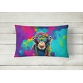 thumbnail image 2 of Hippie Animal Chimpanzee Throw Pillow 12 in x 16 in, 2 of 4
