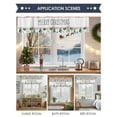 thumbnail image 6 of Merry Christmas Tree Valances for Windows, 42 x 18in, Green Blue Pink Trees Winter Rod Pocket Kitchen Valance Curtain Light Filtering Window Treatments for Living Room Bedroom, 1 Panel, 6 of 7
