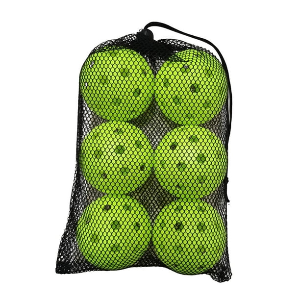 Paquete de 6 bolas de Pickleball, bolas de Pickleball de 40 agujeros, bolas de tamaño oficial especialmente Verde