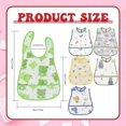 thumbnail image 3 of Mess Proof Baby Bibs for Eating, Waterproof Toddler Bibs for 2-4 Years, Soft Machine Washable Sleeveless Baby Smock Bib, Reusable Weaning Apron for Feeding Bib with Food Catcher, Dog, 3 of 6