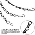 thumbnail image 3 of Cadena suspendida de 8 piezas con clip, percha de metal de 40 cm para colgar cadena de suspensión de plantas de 3 patas para platos de flores pesebres para linternas pájaros (negro), 3 of 5