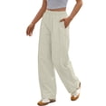 thumbnail image 3 of Sundazz Womens Wide leg Pants Drawstring Lightweight Pants Loose Travel Casual Pants with Pockets, 3 of 8