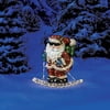 Animated Skiing Santa Light Sculpture