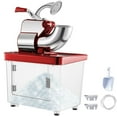 thumbnail image 2 of 110V Commercial Ice Shaving Machine, 300W Dual Blade Ice Crusher, ETL Approved 440LBS/H Stainless Steel Snow Cone Maker with Safety Switch, 2 of 7
