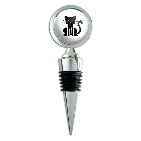 Cat Stick Figure Family Pet Wine Bottle Stopper