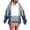 Blue, variant on Womens Sweatshirts Two Tone Buffalo Plaid Color Block Long Sleeve Pullover Sweatshirts Soft Loose Fit Womens Activewear with Front Pocket Loungewear for Women
