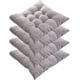thumbnail image 1 of Nvzi Juego de 4 cojines para silla de comedor con lazos, suaves y cómodos, antideslizantes, cuadrados, para cocina, comedor, oficina, sala de estar, patio (gris), 1 of 5