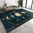 thumbnail image 1 of Boho Style Area Rug, Moon Solar Stars Galaxy Pattern Floor Carpet, Modern Non-shedding Indoor Foldable Washable Non Slip Rug for Living Room Bedroom Dining Room Decor Mat-3x5ft, 1 of 6