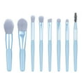 thumbnail image 4 of CTIRCHIU 8pcs Makeup Brushes Kit Matte Wooden Handle Cosmetics Brush Set Bristles Powder Brush (Light Blue), 4 of 7