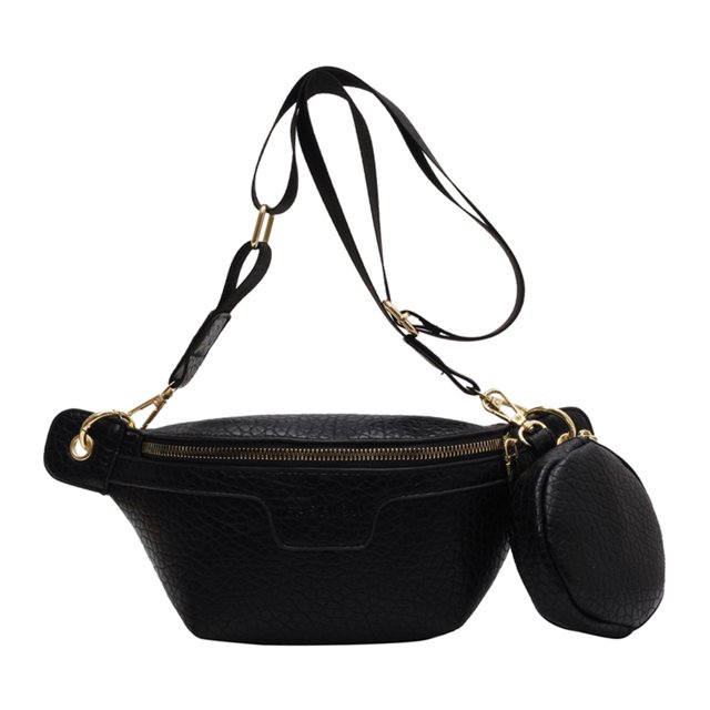 Bolsa De Pecho Bolsa de pecho con patrón de cocodrilo, Bolsa de hombro informal con monedero redondo pequeño (negro) Likrtyny Para Estrenar