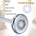 thumbnail image 3 of Unique Bargains 2packs Rouleaux de Porte de Garage, 2' Rouleau, 3.7' Tige, 10 Boules, Argent, 3 of 6